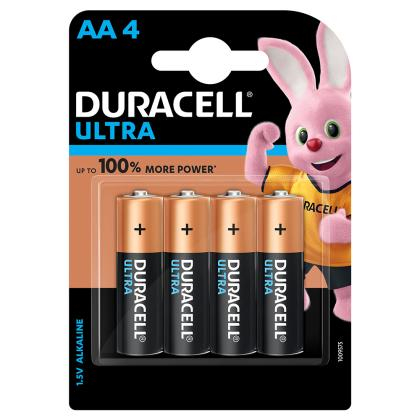 Duracell Ultra Alkaline AA Batteries (Pack Of 4)